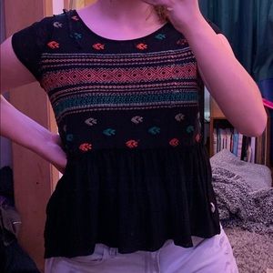 Colorful black top